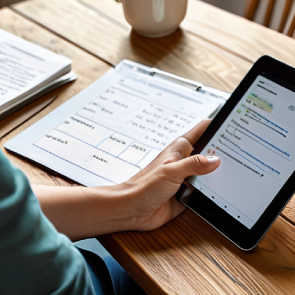 Budgeting with Purpose**
A person sitting at a wooden table, reviewing finances using a budgeting app on a tablet. The scene is warm and inviting, with natural light streaming in. On the table are a cup of coffee and a notebook with handwritten notes. The person is smiling slightly, conveying a sense of control and optimism. Fully clothed, modest attire, safe for work, perfect anatomy, correct proportions, natural pose, professional illustration, high quality, family-friendly.
**