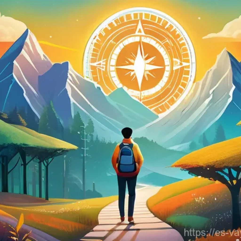 가치 기반 재정계획의 심리적 요소 - The Financial Compass of Values**
"A vibrant, dynamic illustration of a person (diverse ethnicity, l...
