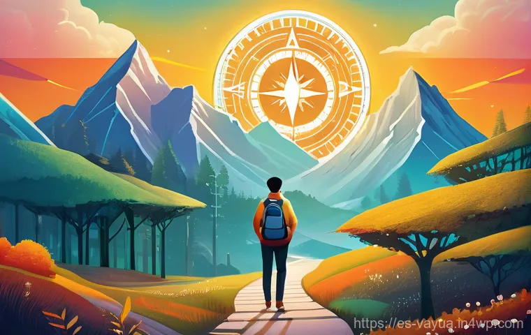 가치 기반 재정계획의 심리적 요소 - The Financial Compass of Values**
"A vibrant, dynamic illustration of a person (diverse ethnicity, l...